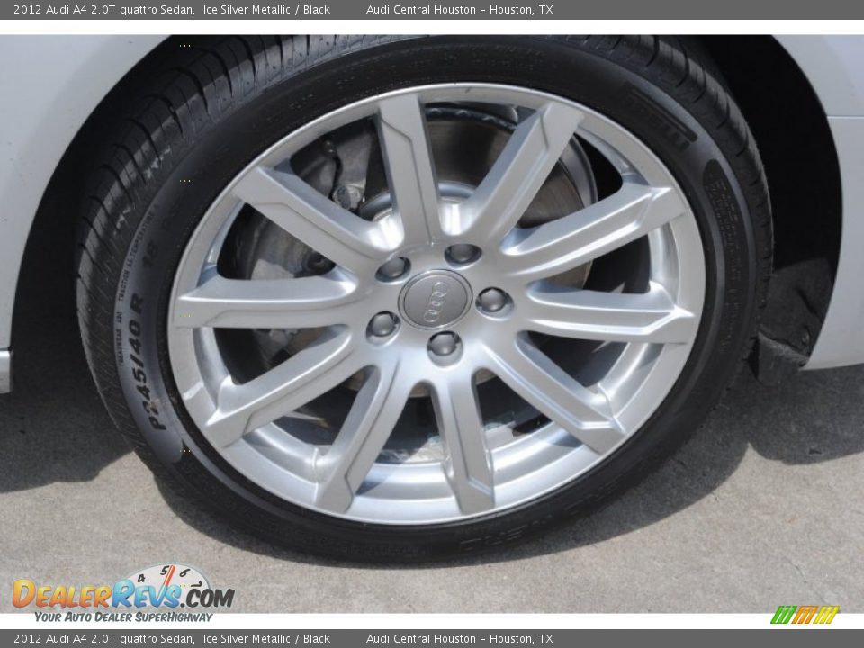 2012 Audi A4 2.0T quattro Sedan Ice Silver Metallic / Black Photo #13
