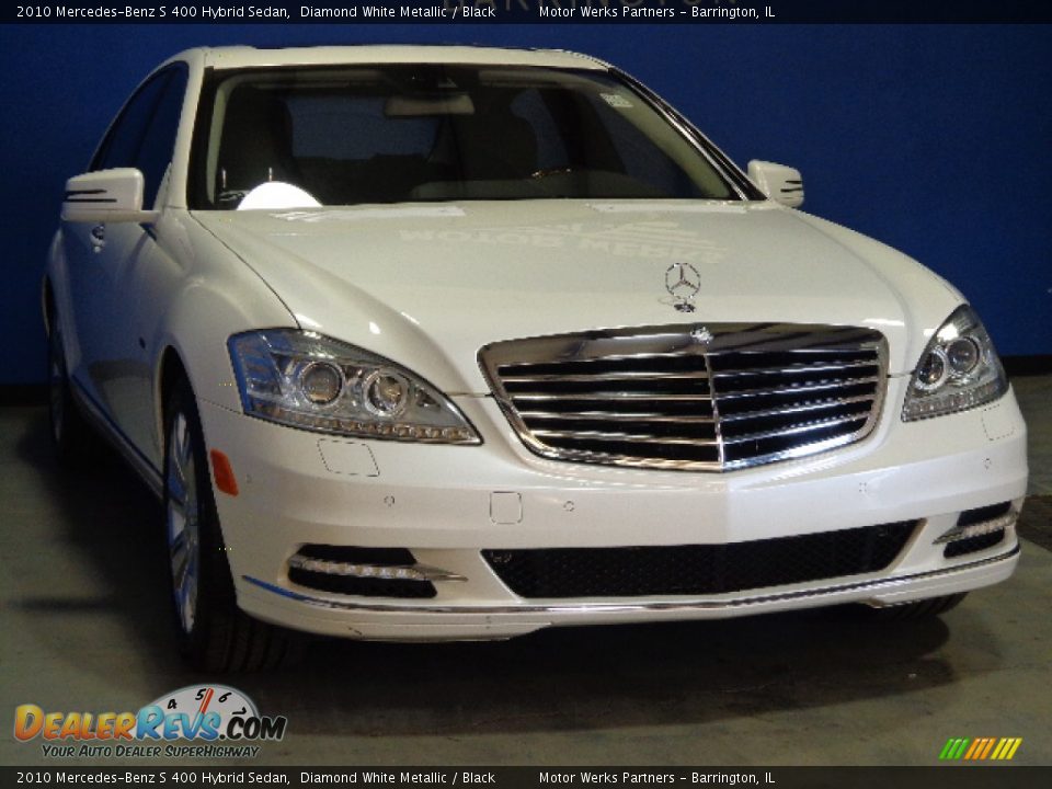 2010 Mercedes-Benz S 400 Hybrid Sedan Diamond White Metallic / Black Photo #1