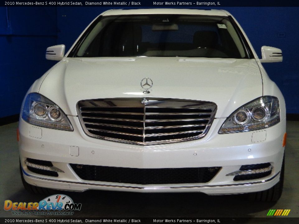 2010 Mercedes-Benz S 400 Hybrid Sedan Diamond White Metallic / Black Photo #2