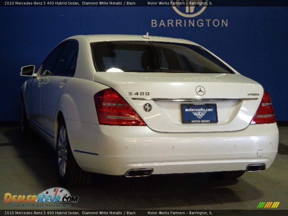 2010 Mercedes-Benz S 400 Hybrid Sedan Diamond White Metallic / Black Photo #4
