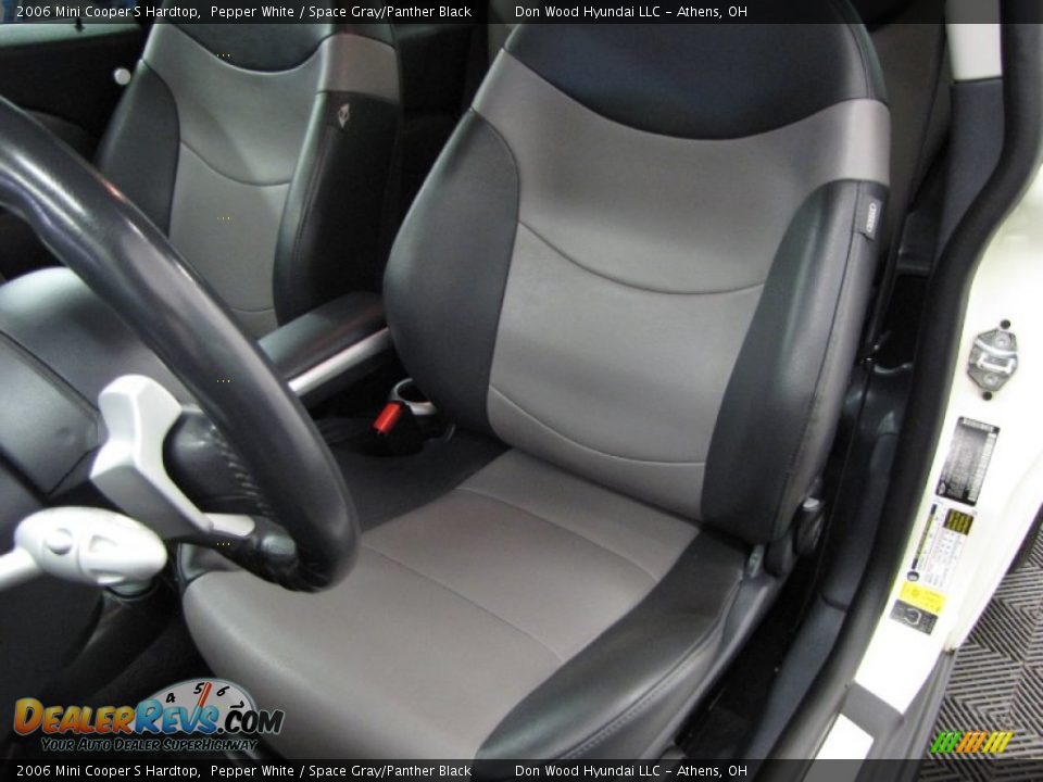 2006 Mini Cooper S Hardtop Pepper White / Space Gray/Panther Black Photo #5