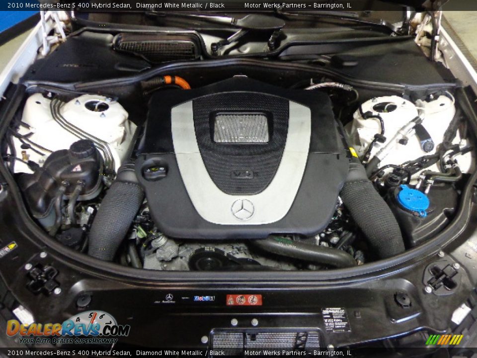 2010 Mercedes-Benz S 400 Hybrid Sedan Diamond White Metallic / Black Photo #9