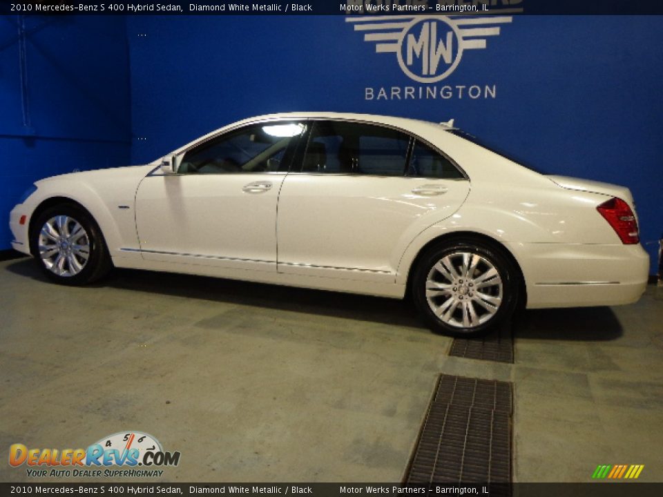 2010 Mercedes-Benz S 400 Hybrid Sedan Diamond White Metallic / Black Photo #10