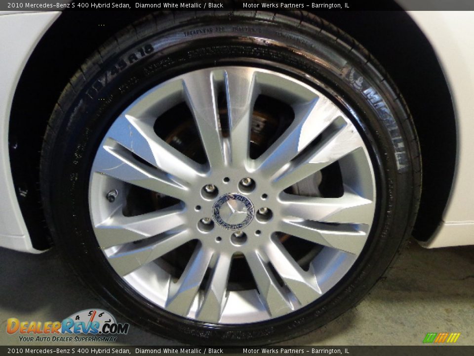 2010 Mercedes-Benz S 400 Hybrid Sedan Diamond White Metallic / Black Photo #13