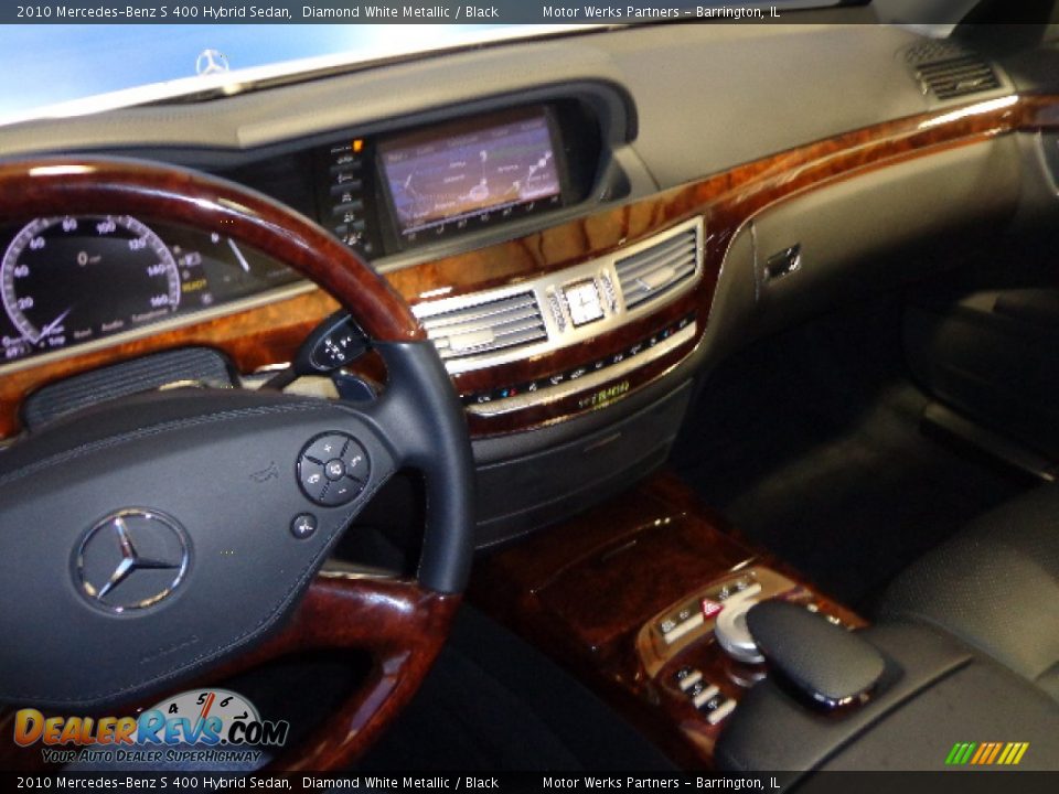 2010 Mercedes-Benz S 400 Hybrid Sedan Diamond White Metallic / Black Photo #15