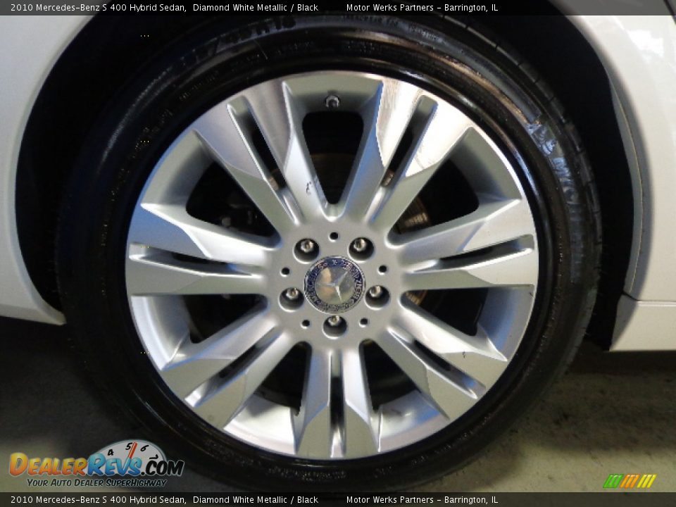 2010 Mercedes-Benz S 400 Hybrid Sedan Diamond White Metallic / Black Photo #25
