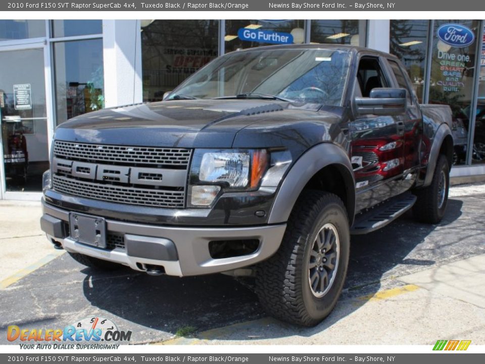 2010 Ford F150 SVT Raptor SuperCab 4x4 Tuxedo Black / Raptor Black/Orange Photo #1