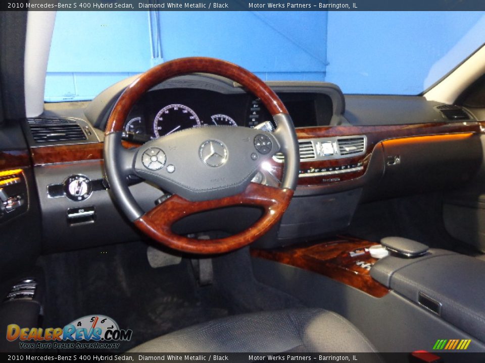 2010 Mercedes-Benz S 400 Hybrid Sedan Diamond White Metallic / Black Photo #32