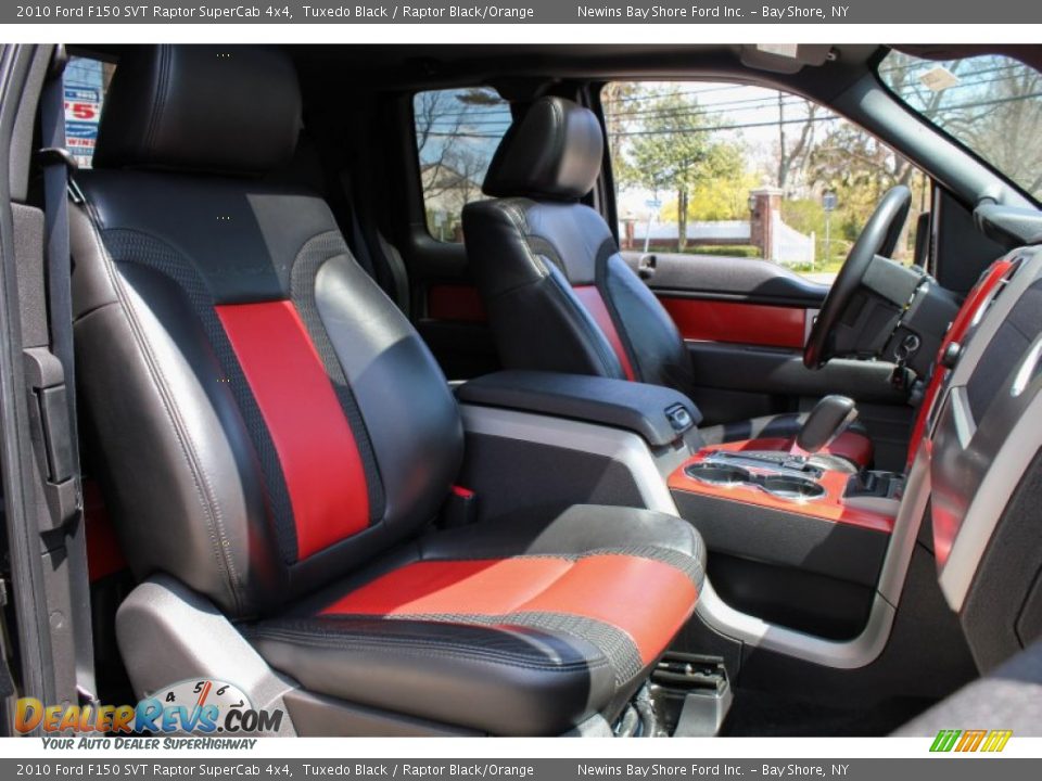 2010 Ford F150 SVT Raptor SuperCab 4x4 Tuxedo Black / Raptor Black/Orange Photo #10