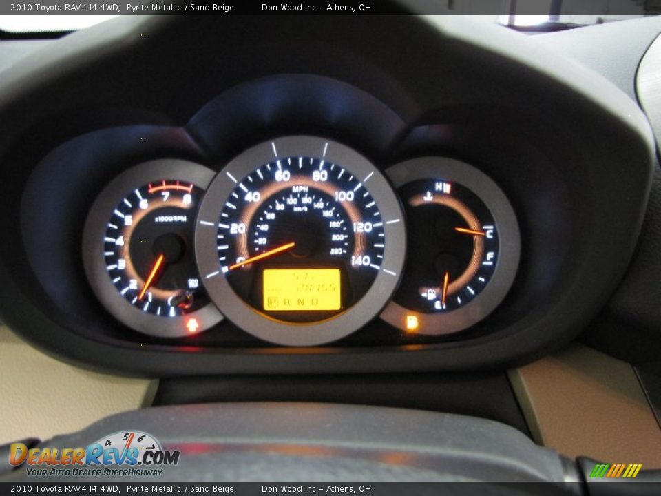 2010 Toyota RAV4 I4 4WD Pyrite Metallic / Sand Beige Photo #20