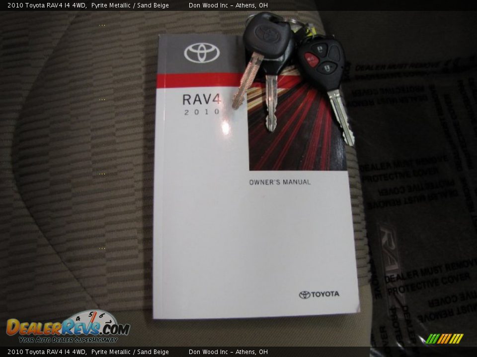 2010 Toyota RAV4 I4 4WD Pyrite Metallic / Sand Beige Photo #28