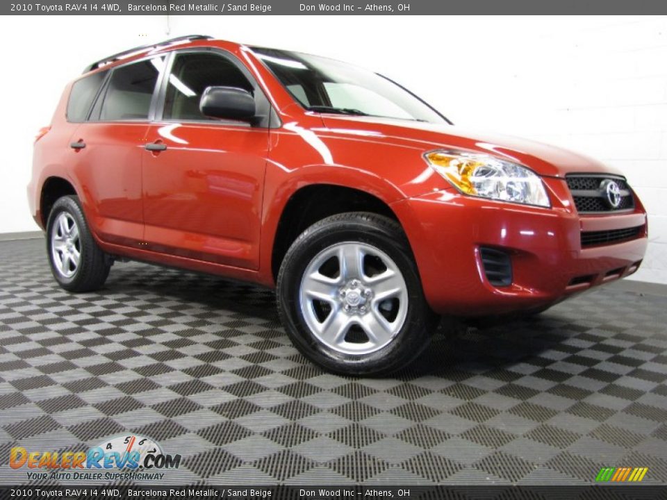 2010 Toyota RAV4 I4 4WD Barcelona Red Metallic / Sand Beige Photo #1