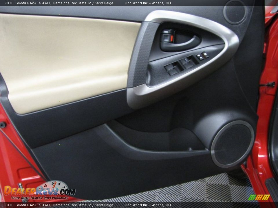 2010 Toyota RAV4 I4 4WD Barcelona Red Metallic / Sand Beige Photo #10