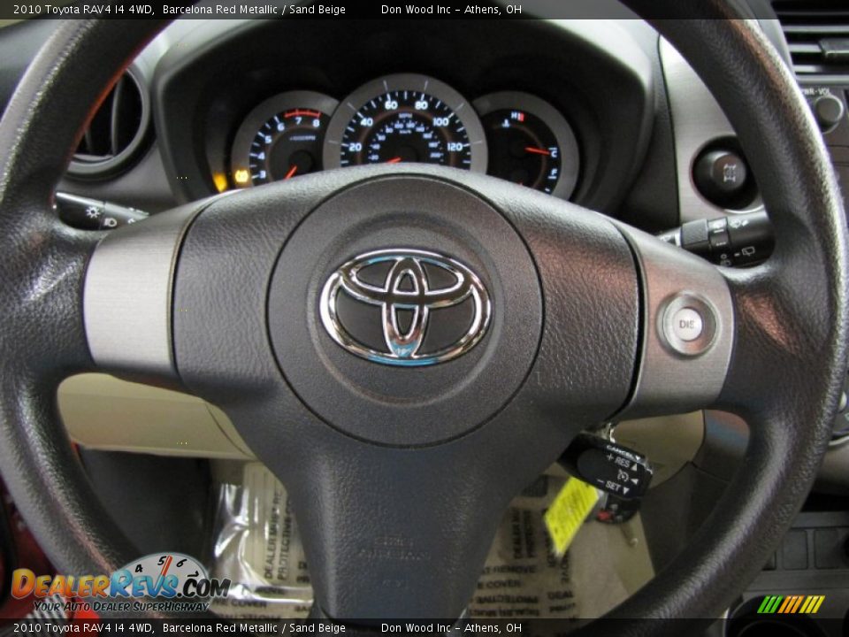 2010 Toyota RAV4 I4 4WD Barcelona Red Metallic / Sand Beige Photo #12