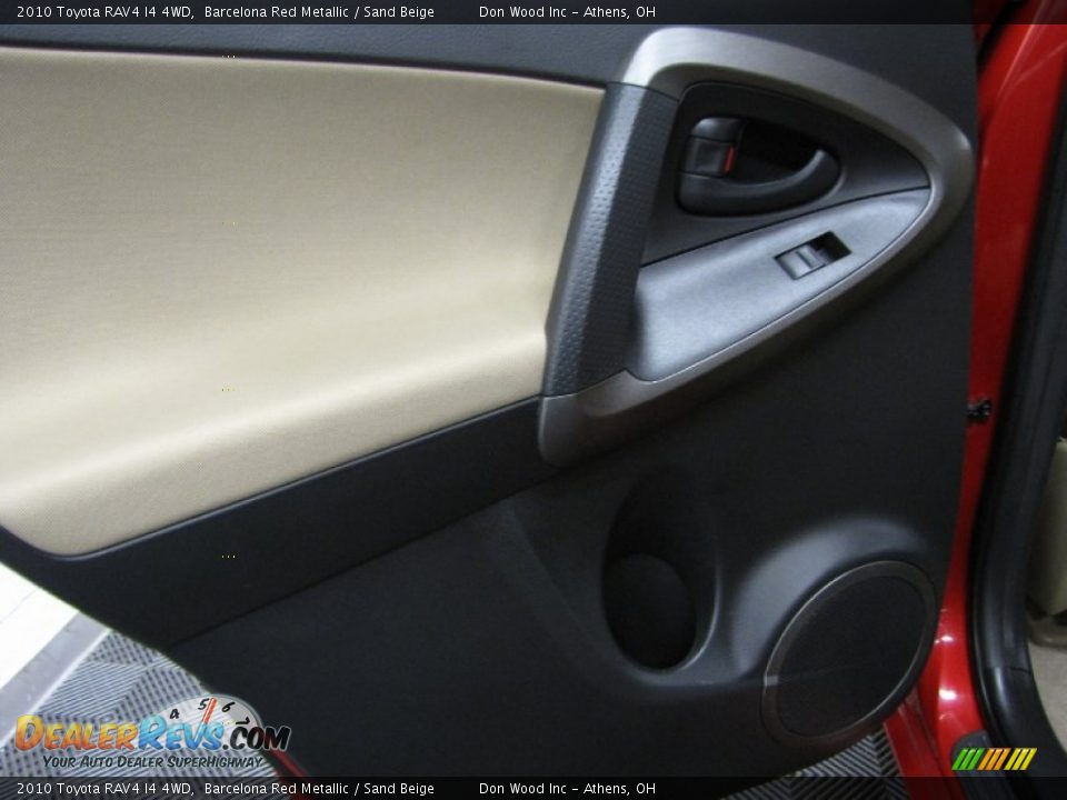 2010 Toyota RAV4 I4 4WD Barcelona Red Metallic / Sand Beige Photo #13