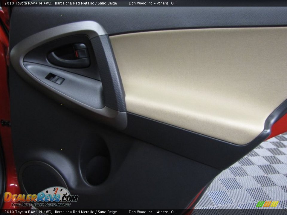 2010 Toyota RAV4 I4 4WD Barcelona Red Metallic / Sand Beige Photo #14