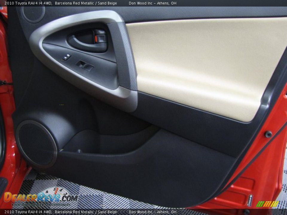 2010 Toyota RAV4 I4 4WD Barcelona Red Metallic / Sand Beige Photo #15