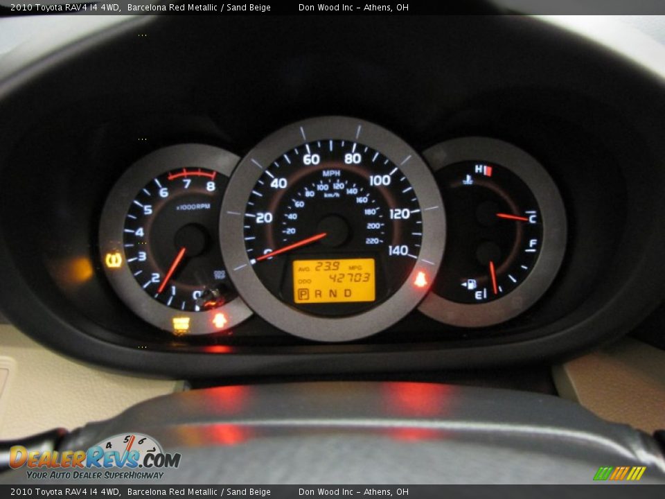 2010 Toyota RAV4 I4 4WD Barcelona Red Metallic / Sand Beige Photo #19