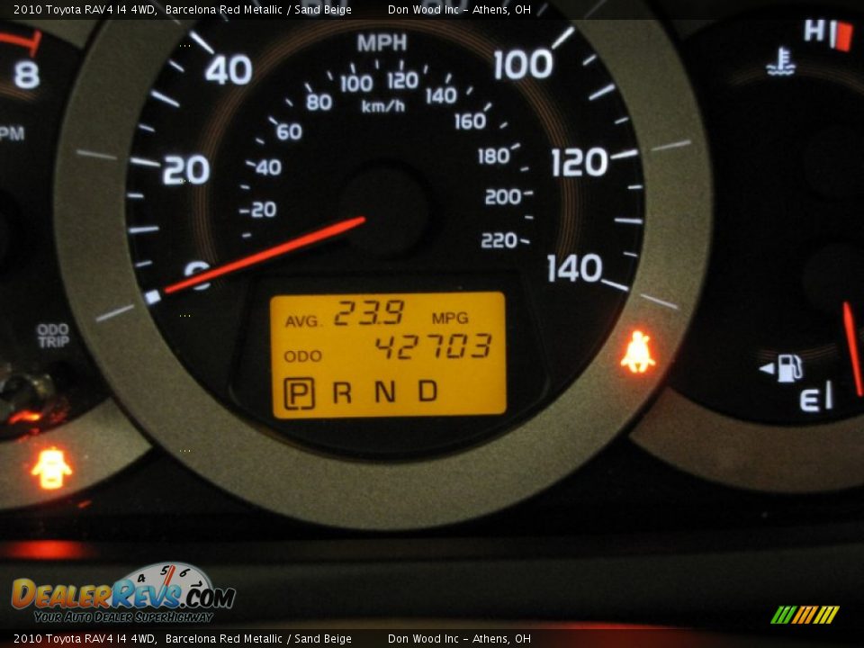 2010 Toyota RAV4 I4 4WD Barcelona Red Metallic / Sand Beige Photo #20