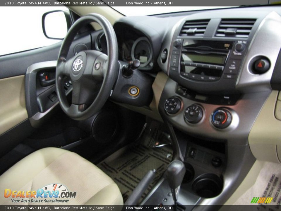 2010 Toyota RAV4 I4 4WD Barcelona Red Metallic / Sand Beige Photo #21