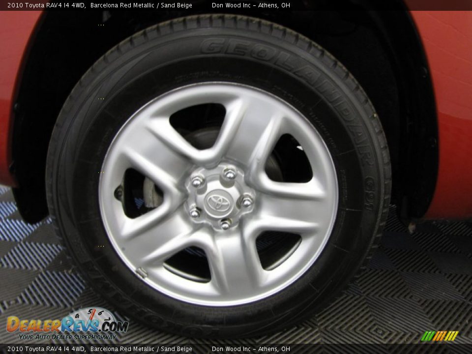 2010 Toyota RAV4 I4 4WD Barcelona Red Metallic / Sand Beige Photo #23