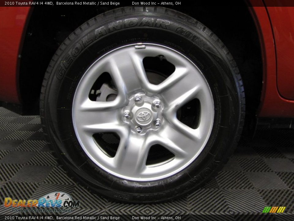 2010 Toyota RAV4 I4 4WD Barcelona Red Metallic / Sand Beige Photo #25