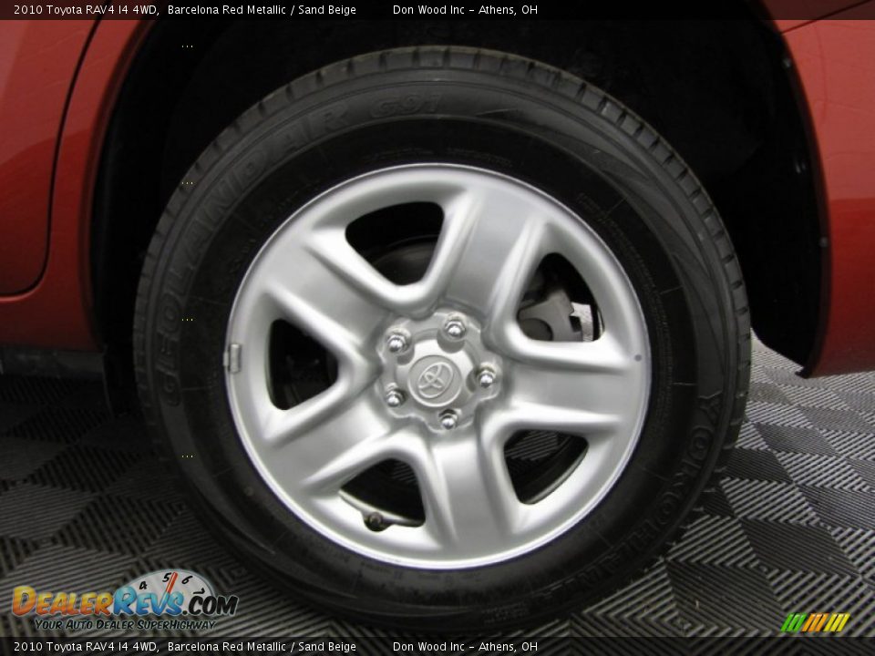 2010 Toyota RAV4 I4 4WD Barcelona Red Metallic / Sand Beige Photo #26