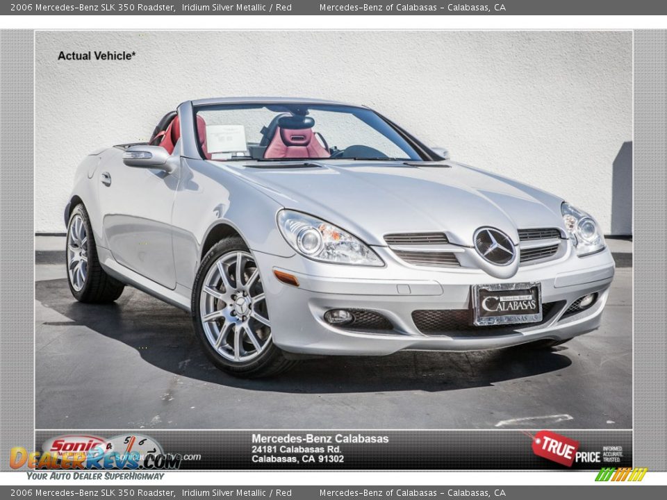 2006 Mercedes-Benz SLK 350 Roadster Iridium Silver Metallic / Red Photo #1