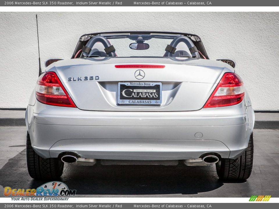 2006 Mercedes-Benz SLK 350 Roadster Iridium Silver Metallic / Red Photo #3