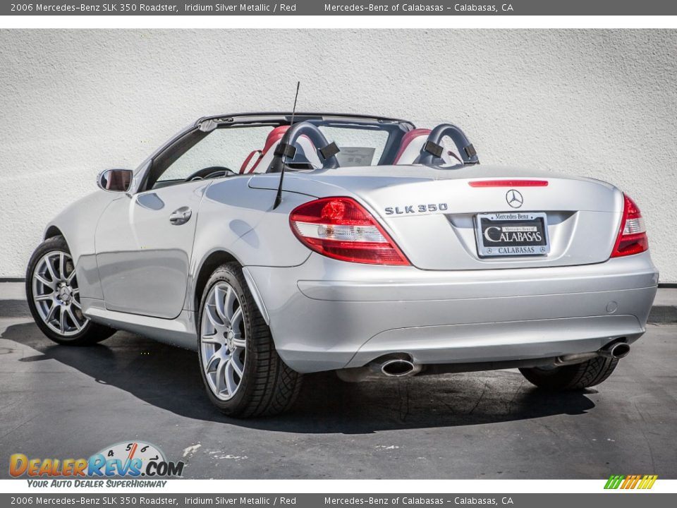 2006 Mercedes-Benz SLK 350 Roadster Iridium Silver Metallic / Red Photo #10