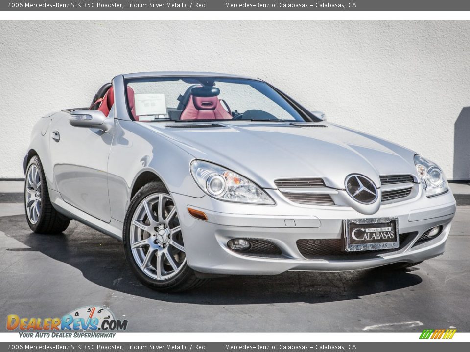 2006 Mercedes-Benz SLK 350 Roadster Iridium Silver Metallic / Red Photo #12