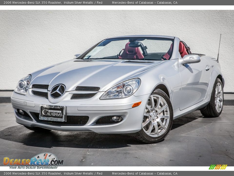 2006 Mercedes-Benz SLK 350 Roadster Iridium Silver Metallic / Red Photo #13