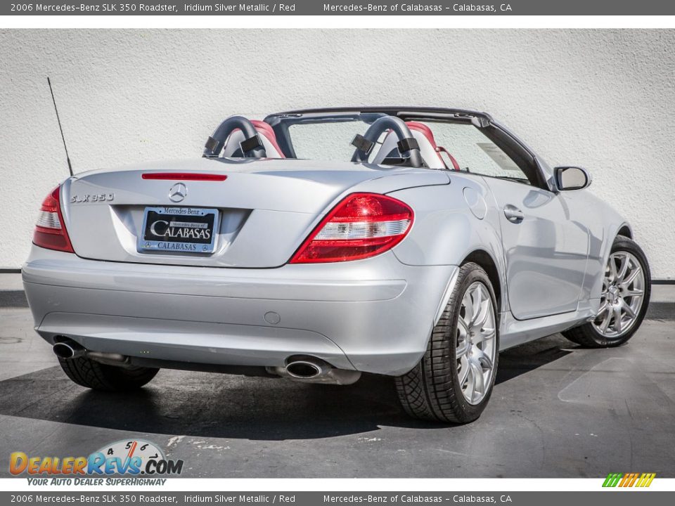 2006 Mercedes-Benz SLK 350 Roadster Iridium Silver Metallic / Red Photo #14