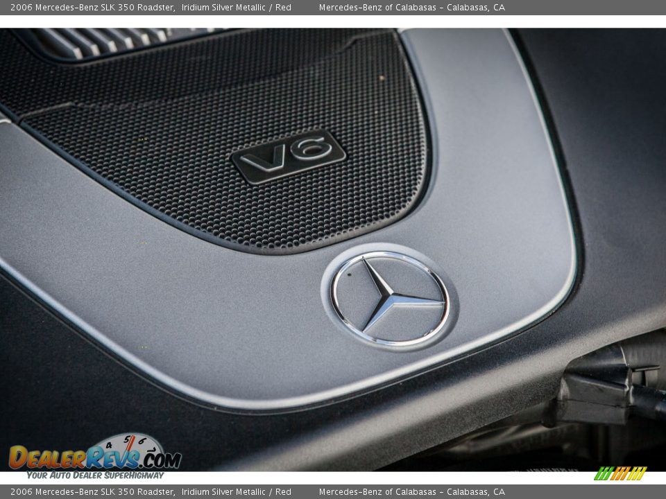 2006 Mercedes-Benz SLK 350 Roadster Iridium Silver Metallic / Red Photo #25