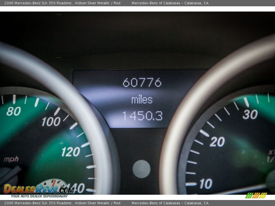 2006 Mercedes-Benz SLK 350 Roadster Iridium Silver Metallic / Red Photo #30