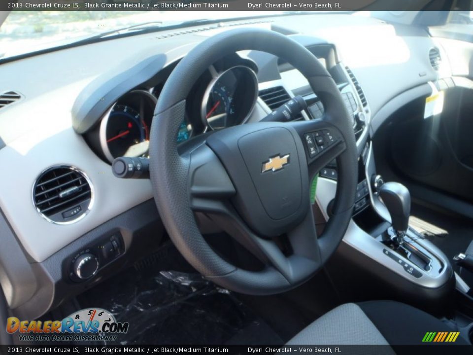 2013 Chevrolet Cruze LS Black Granite Metallic / Jet Black/Medium Titanium Photo #10