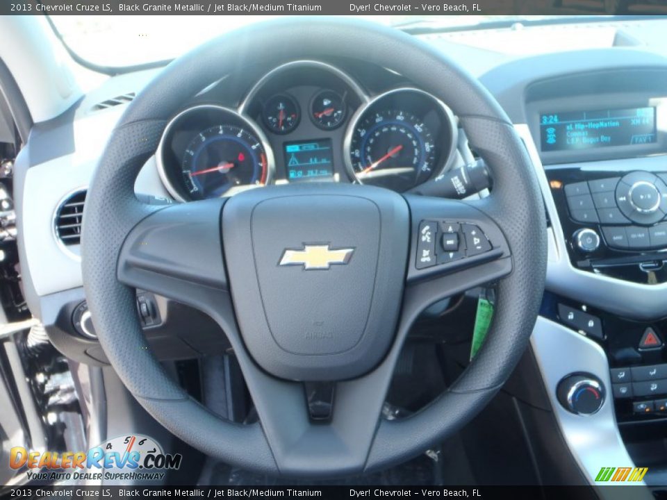 2013 Chevrolet Cruze LS Black Granite Metallic / Jet Black/Medium Titanium Photo #11