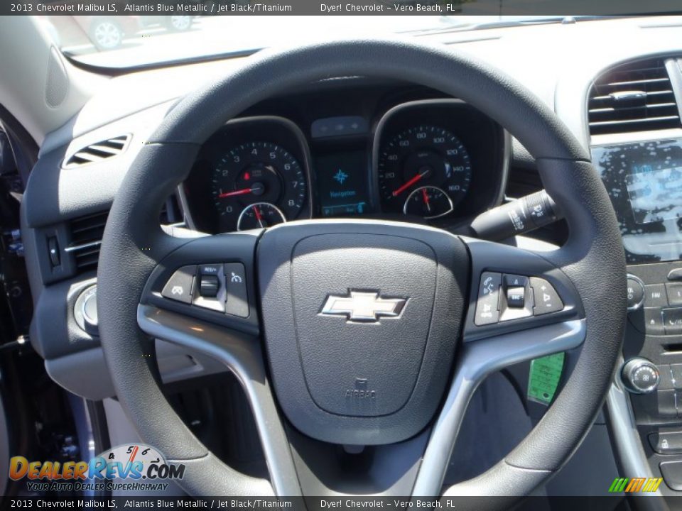 2013 Chevrolet Malibu LS Atlantis Blue Metallic / Jet Black/Titanium Photo #12