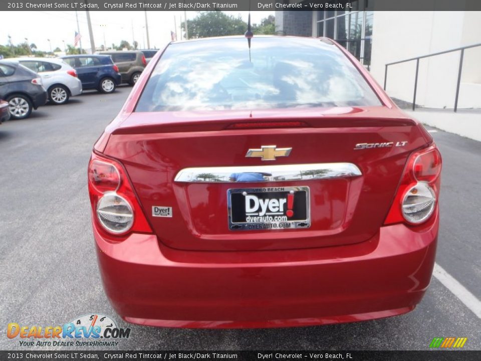 2013 Chevrolet Sonic LT Sedan Crystal Red Tintcoat / Jet Black/Dark Titanium Photo #5