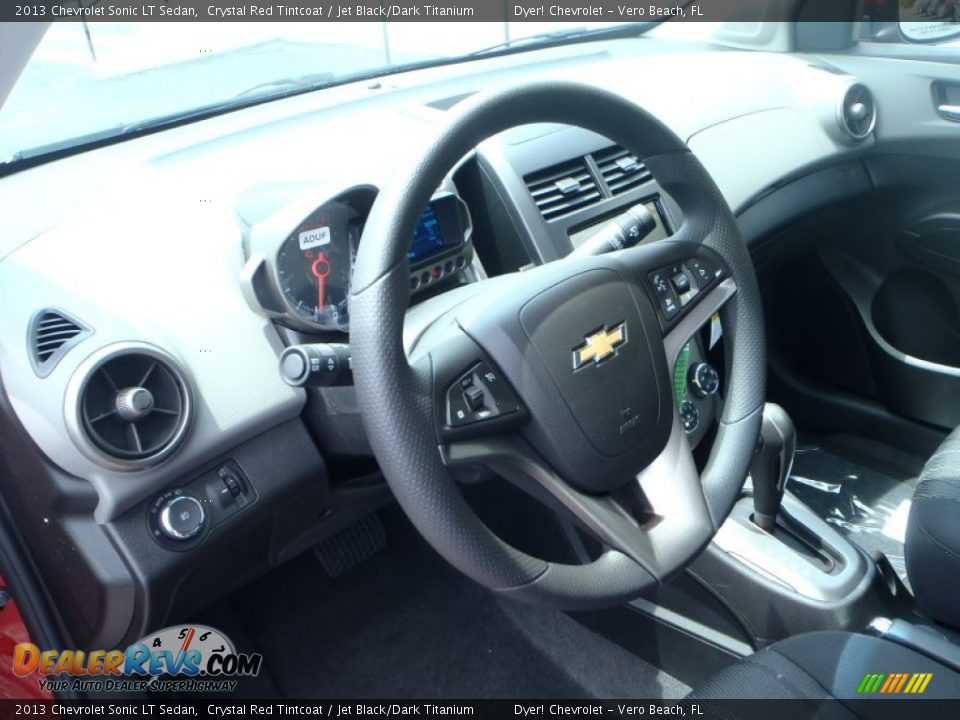 2013 Chevrolet Sonic LT Sedan Crystal Red Tintcoat / Jet Black/Dark Titanium Photo #10