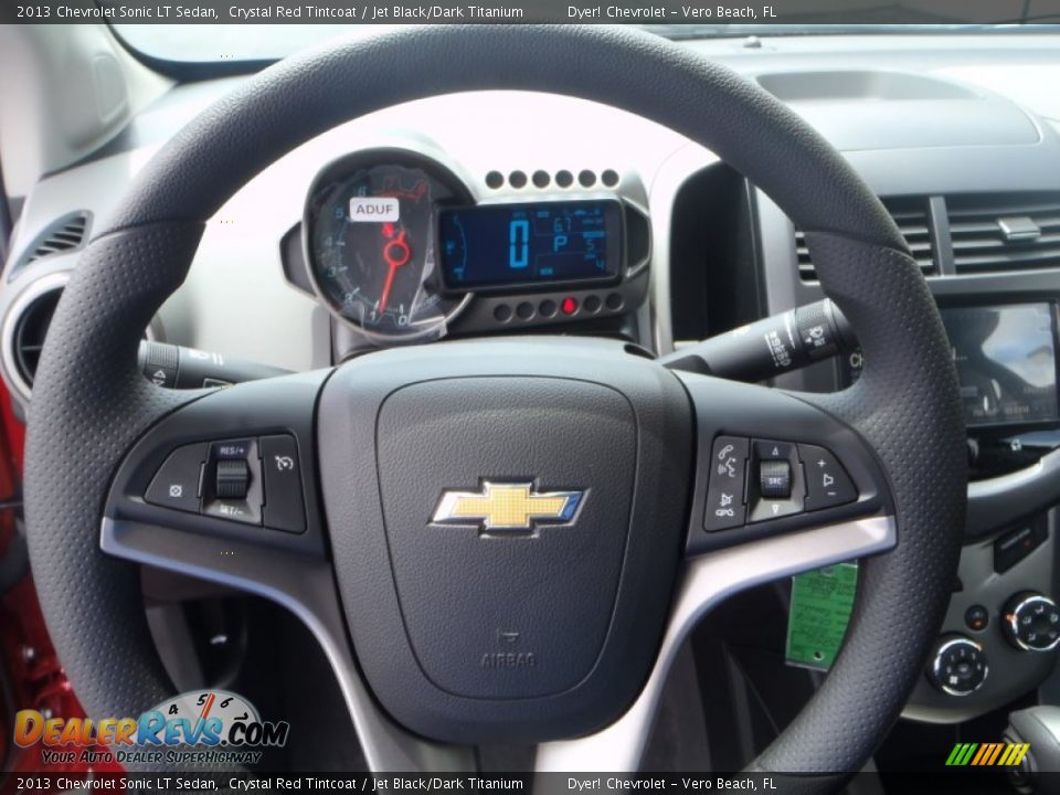 2013 Chevrolet Sonic LT Sedan Crystal Red Tintcoat / Jet Black/Dark Titanium Photo #11