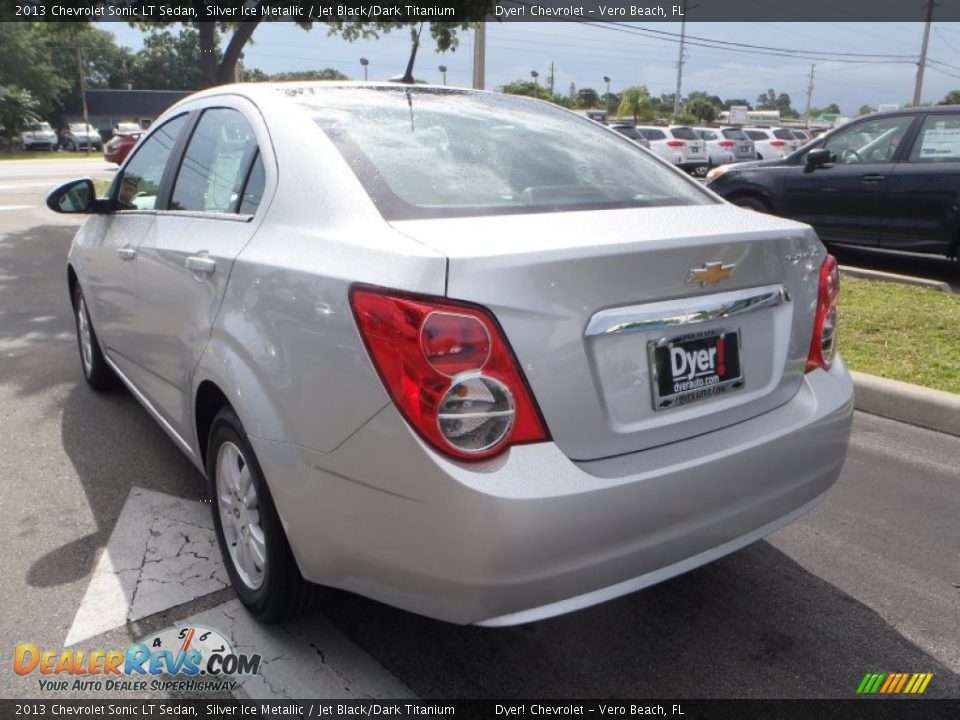 2013 Chevrolet Sonic LT Sedan Silver Ice Metallic / Jet Black/Dark Titanium Photo #4
