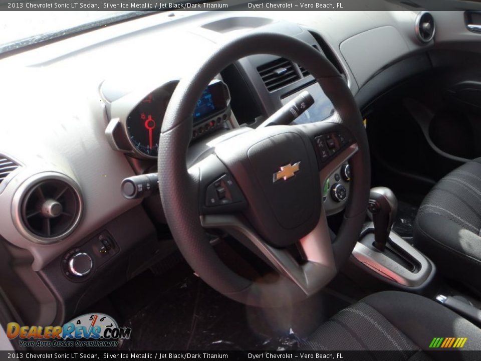 2013 Chevrolet Sonic LT Sedan Silver Ice Metallic / Jet Black/Dark Titanium Photo #10