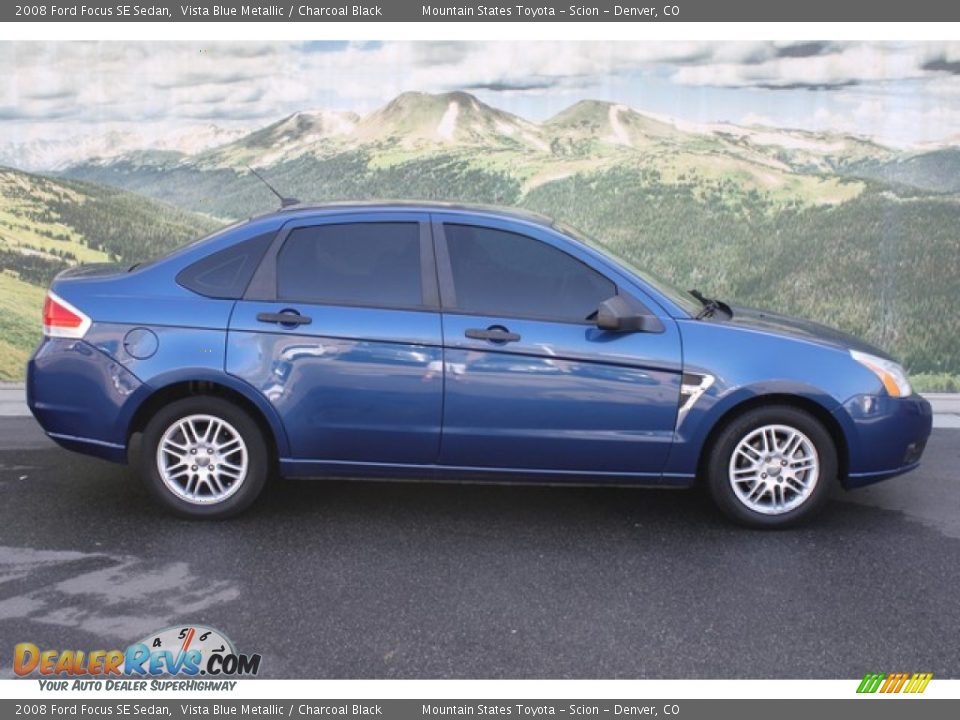2008 Ford Focus SE Sedan Vista Blue Metallic / Charcoal Black Photo #2