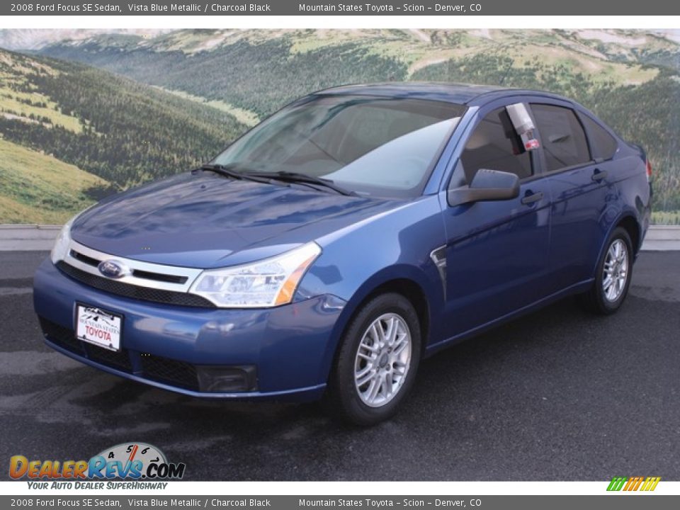 2008 Ford Focus SE Sedan Vista Blue Metallic / Charcoal Black Photo #5