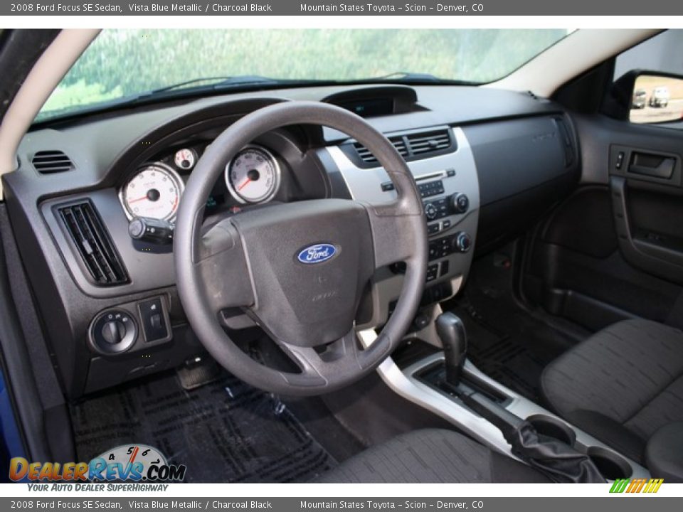 2008 Ford Focus SE Sedan Vista Blue Metallic / Charcoal Black Photo #9