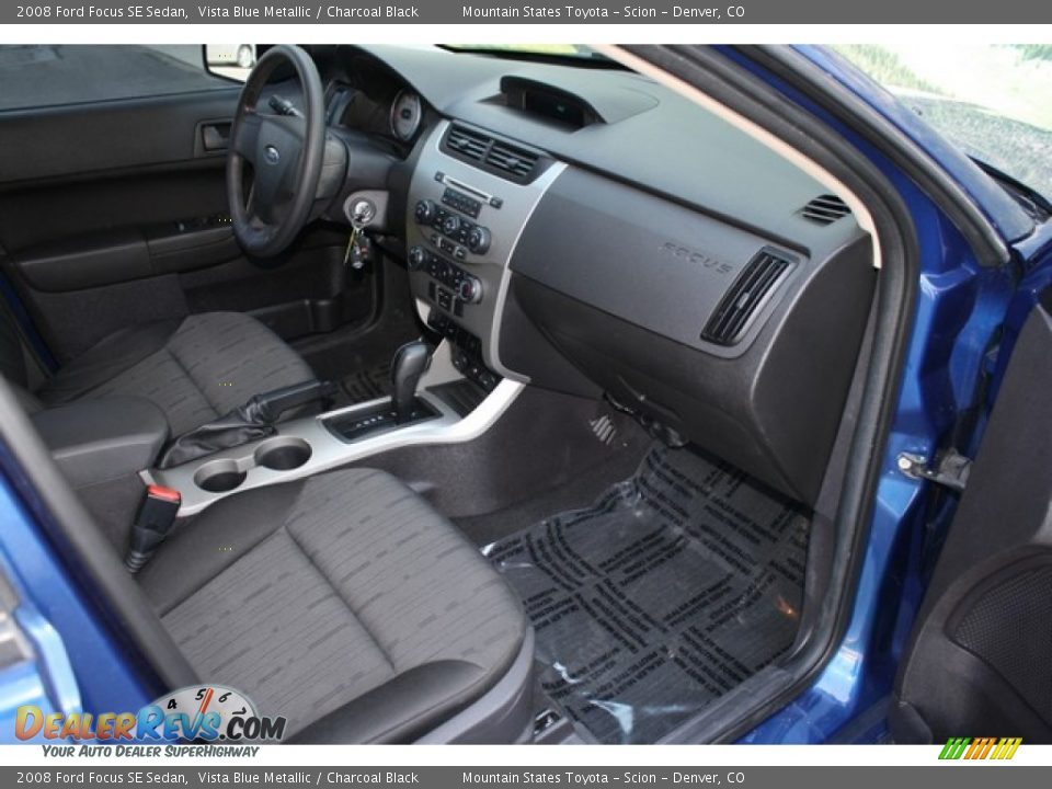 2008 Ford Focus SE Sedan Vista Blue Metallic / Charcoal Black Photo #14