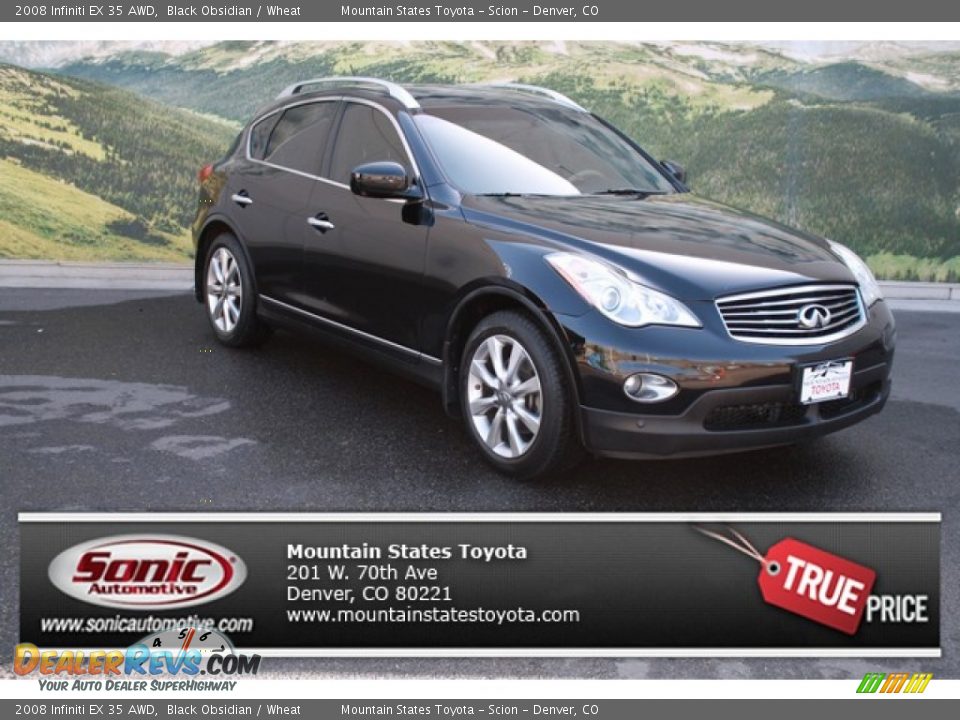 2008 Infiniti EX 35 AWD Black Obsidian / Wheat Photo #1