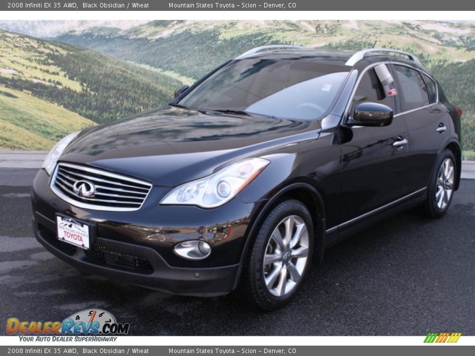2008 Infiniti EX 35 AWD Black Obsidian / Wheat Photo #5