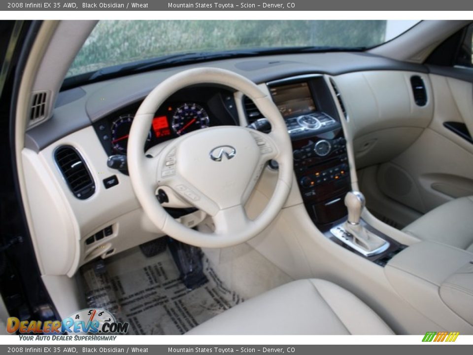 2008 Infiniti EX 35 AWD Black Obsidian / Wheat Photo #9